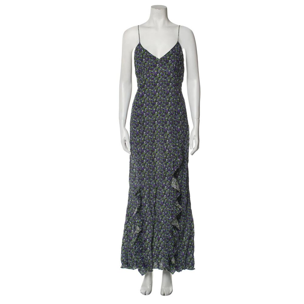 Les Rêveries Floral Silk Long Dress Size 6 - Brand NEW
